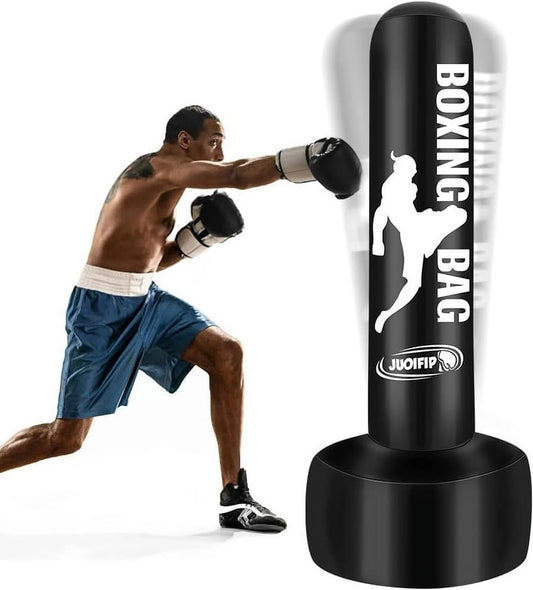  Ultimate Freestanding Heavy Punching Bag – Perfect for Adults' Boxing and Kickboxing Workouts. Durable, Inflatable, and Built for Maximum Performance