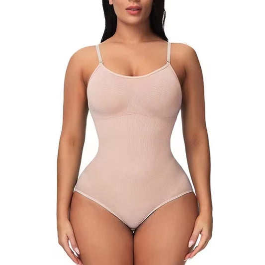 Sleek Strap Bodysuit – Ultimate Compression Body Shaper for a Sculpted Silhouette.